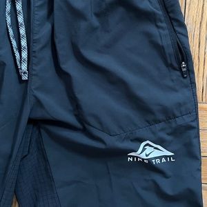 Men's Nike Trail Dri-Fit Running Pants in Black, Size Small